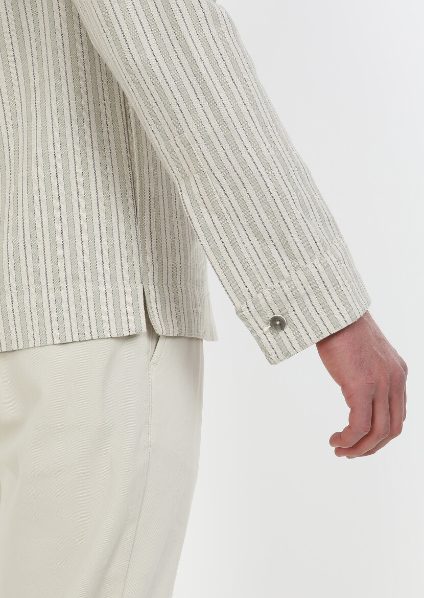 Beige Shirt Jacket - 5