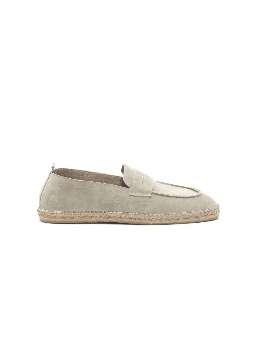 Beige Suede Casual Loafer - 1
