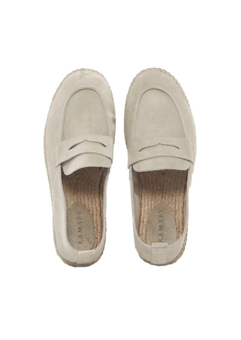 Beige Suede Casual Loafer - 6