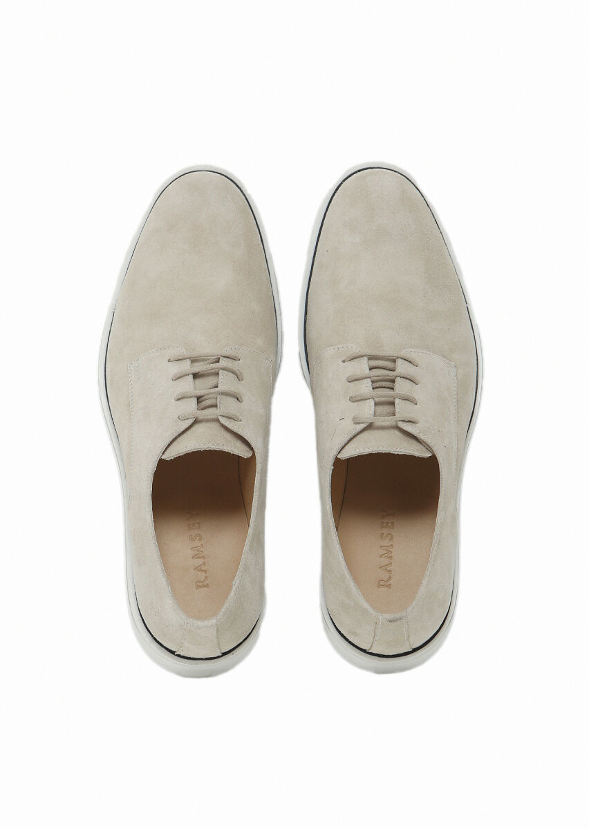 Beige Suede Casual Shoes - 6