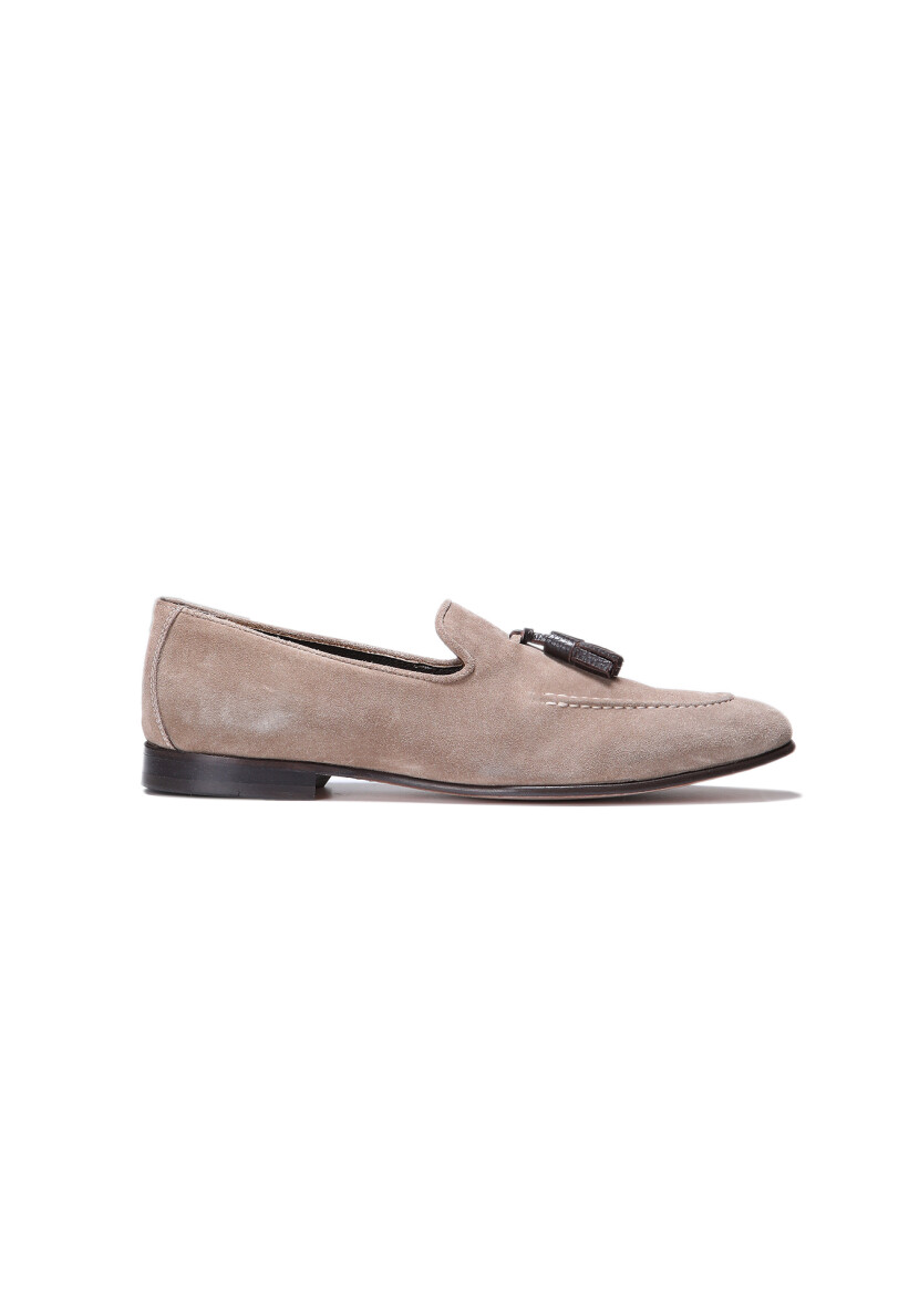 Beige Suede Classical Loafer 