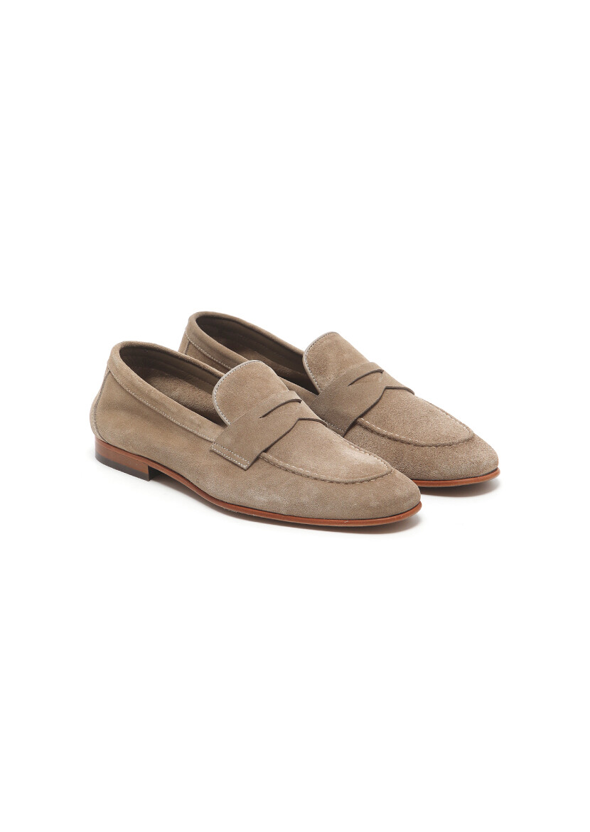 Beige Suede Classical Loafer - 2