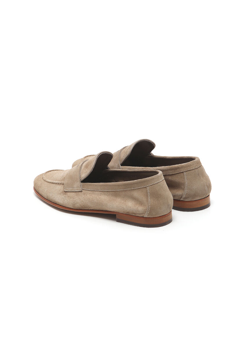 Beige Suede Classical Loafer - 4