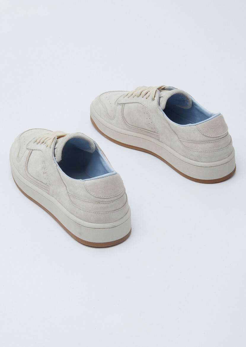 Beige Suede Sneaker - 5