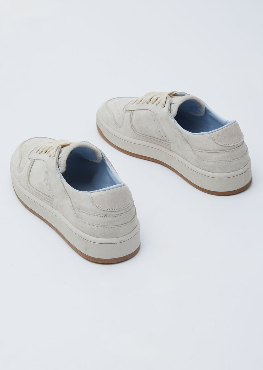 Beige Suede Sneaker - 5