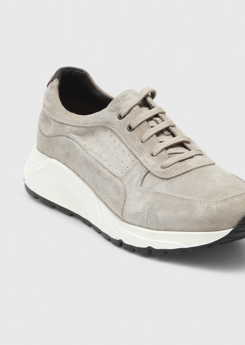 Beige Suede Sneaker - RAMSEY