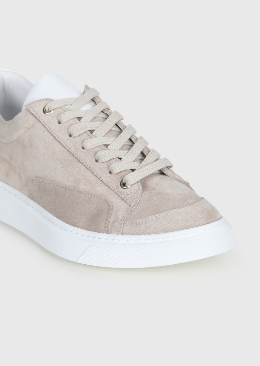 Beige Suede Sneaker - RAMSEY
