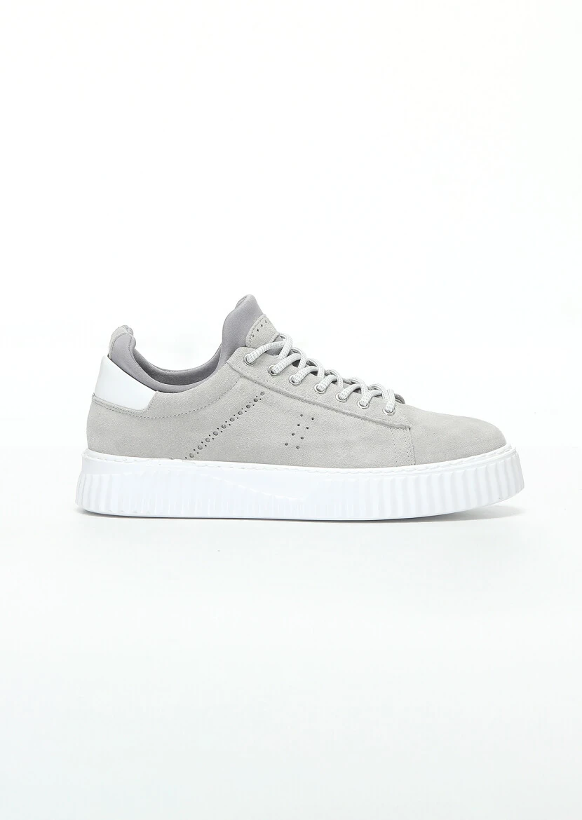 Beige Suede Sport Sneaker - 1