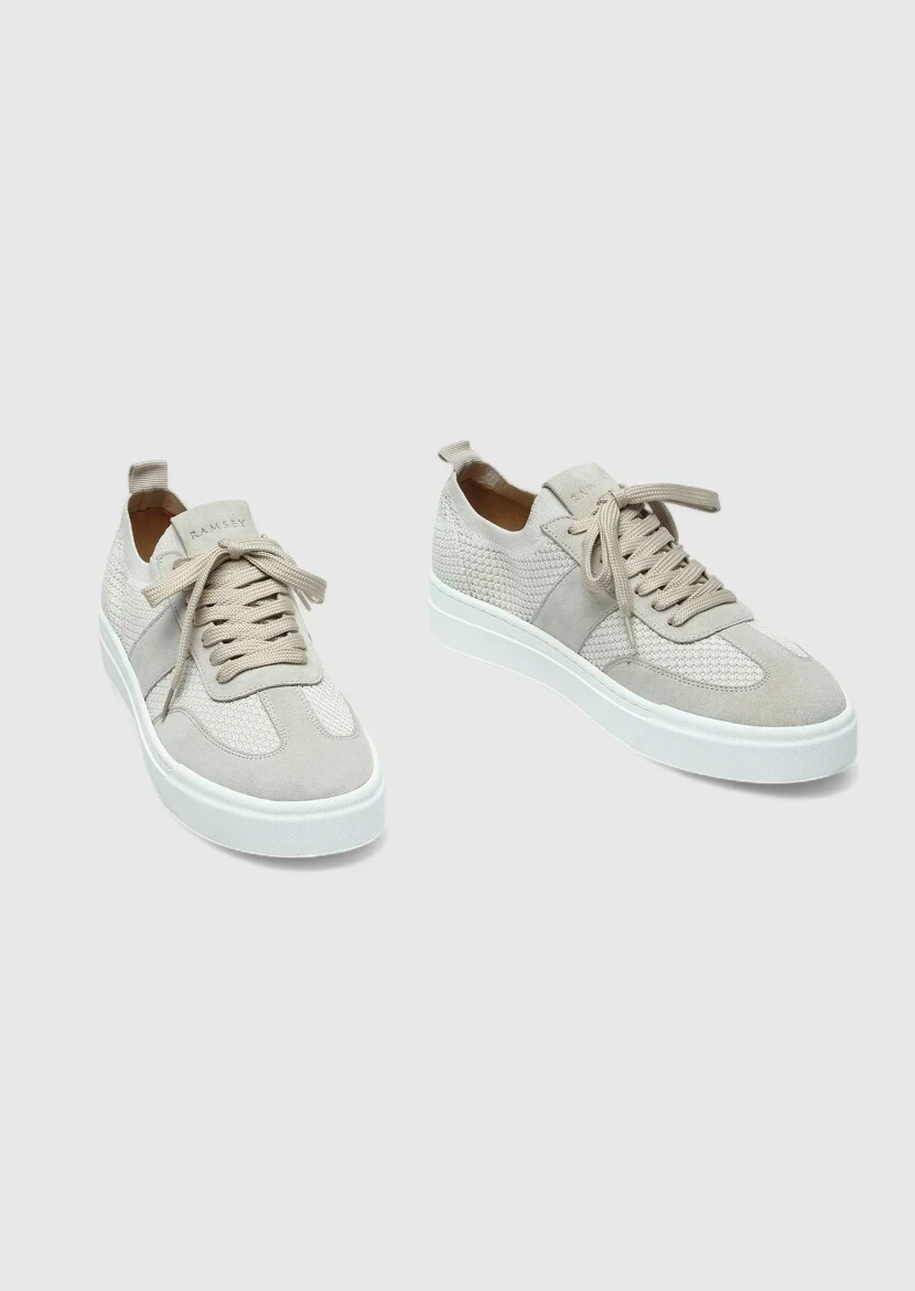 Beige Suede Sport Sneaker - 3