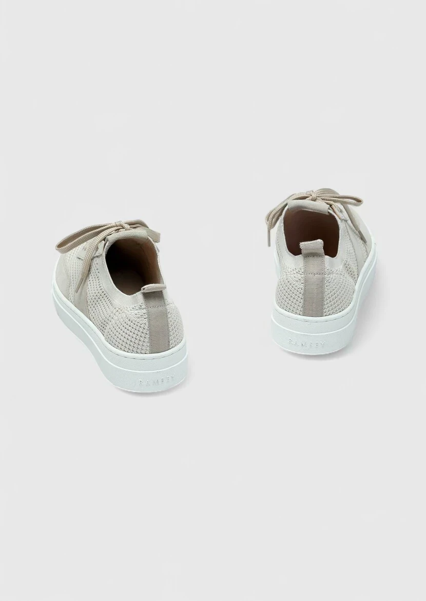 Beige Suede Sport Sneaker - 5