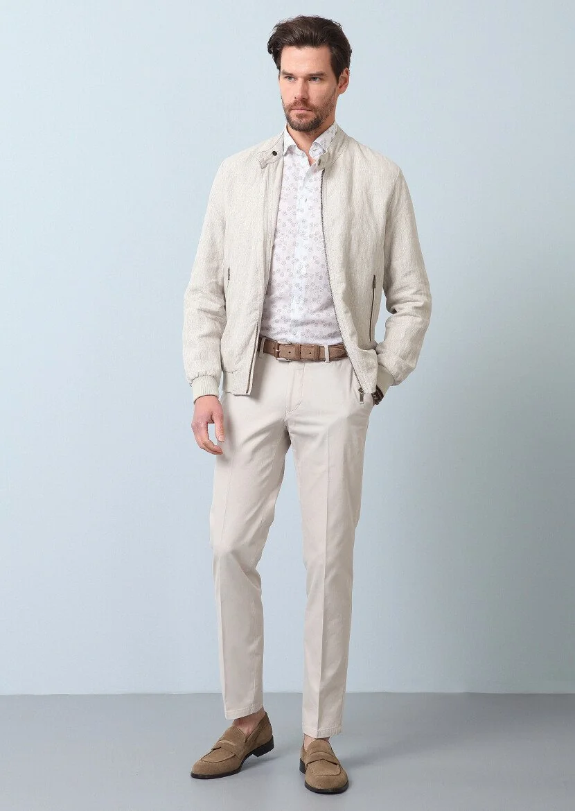 Beige Weaving Coat - 6