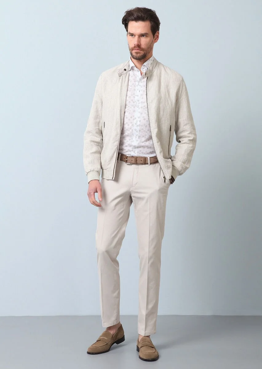 Beige Weaving Coat - 6