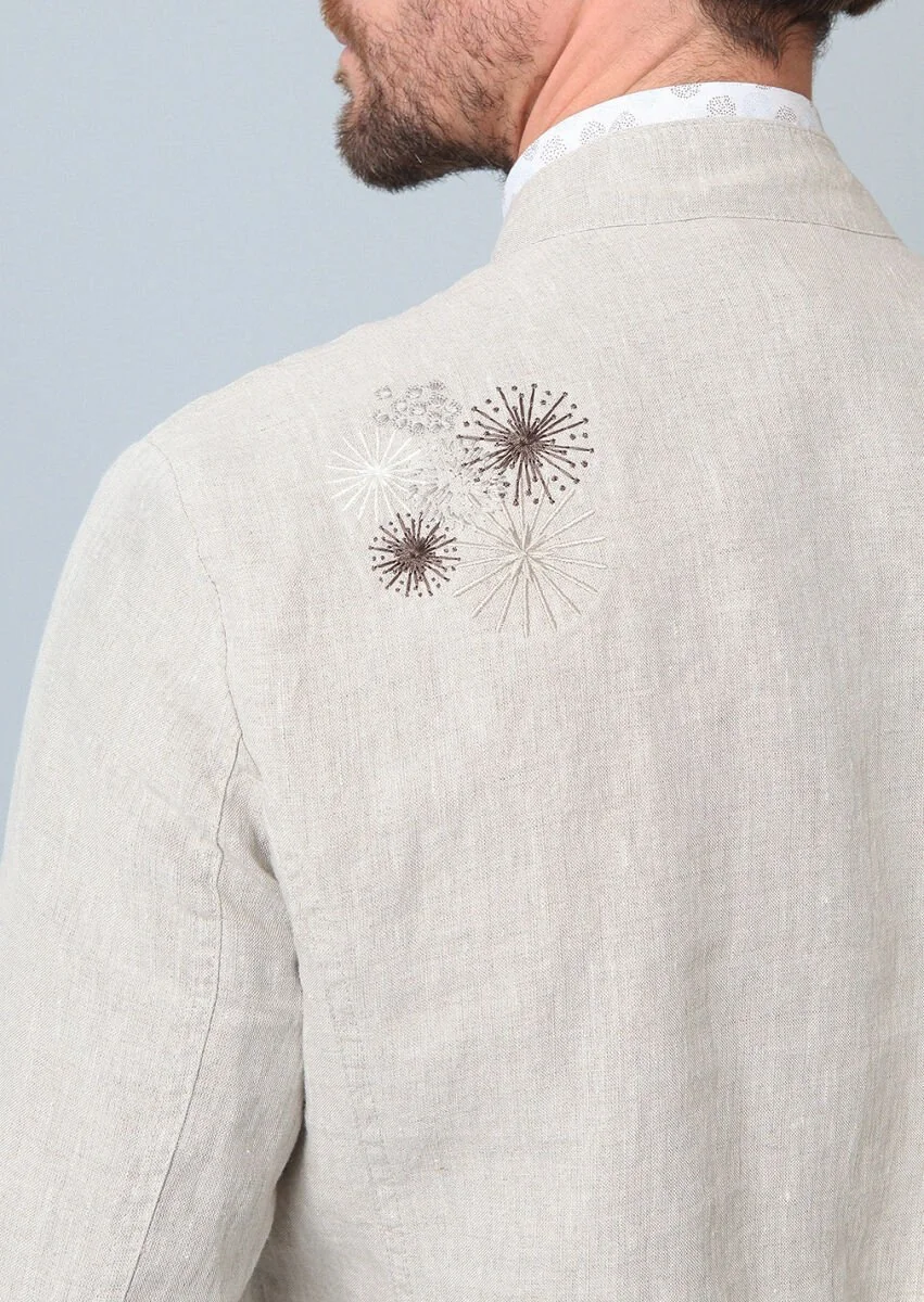 Beige Weaving Coat - 8