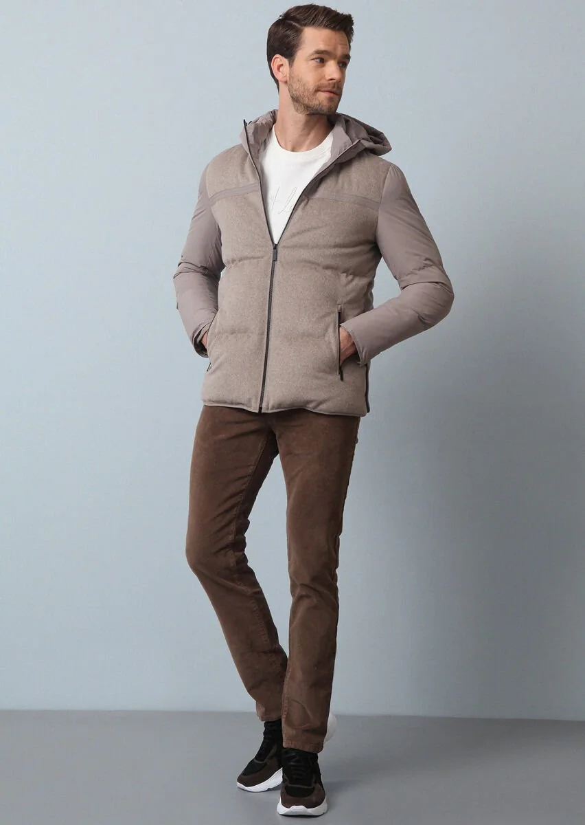 Beige Weaving Coat - 2