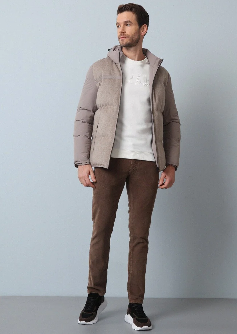 Beige Weaving Coat - 4
