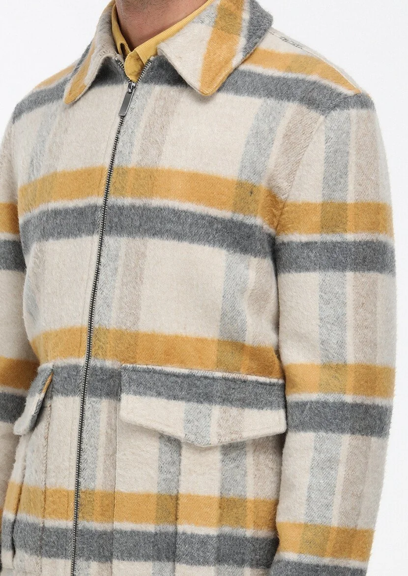 Beige Weaving Coat - 4