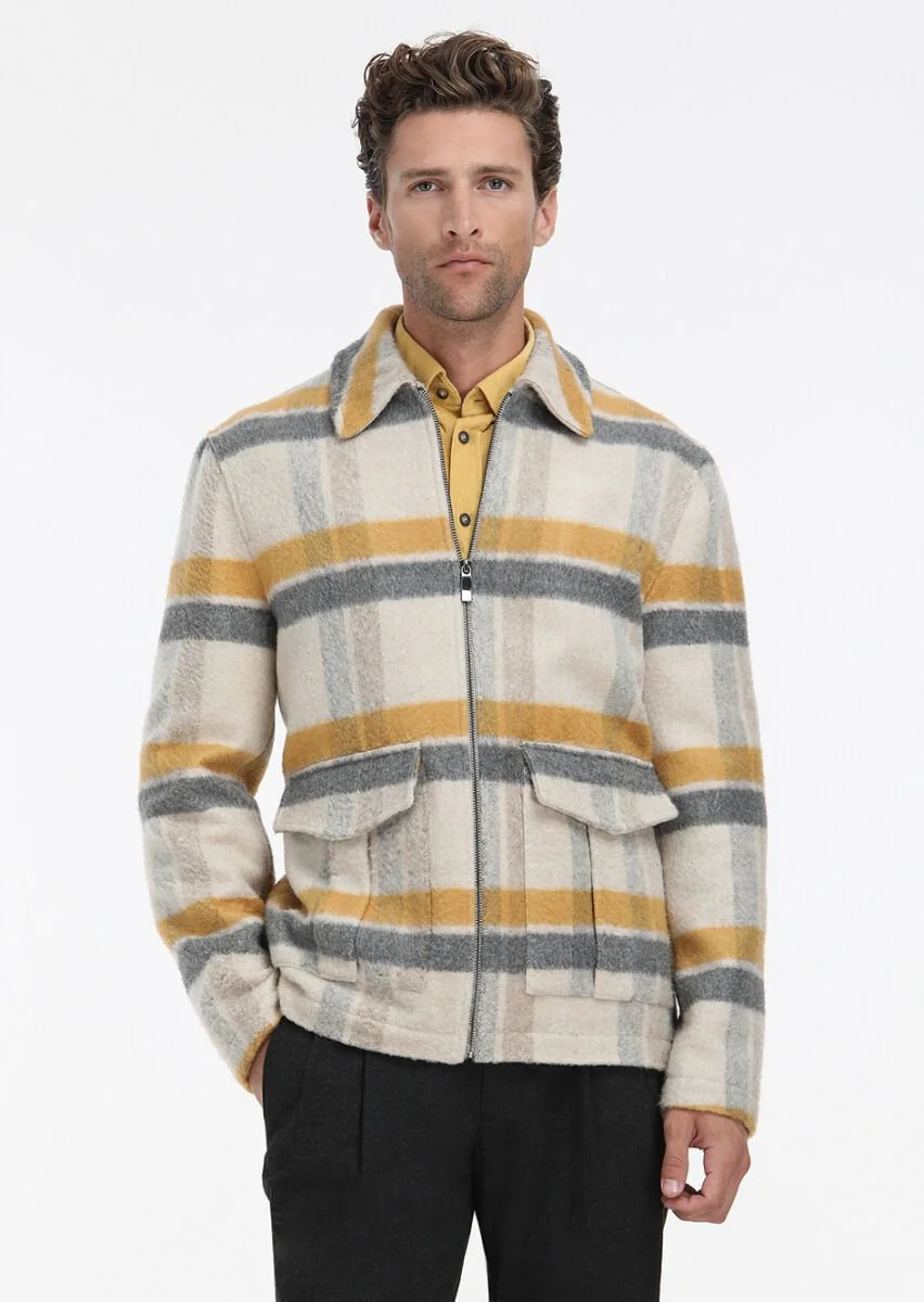 Beige Weaving Coat - 5