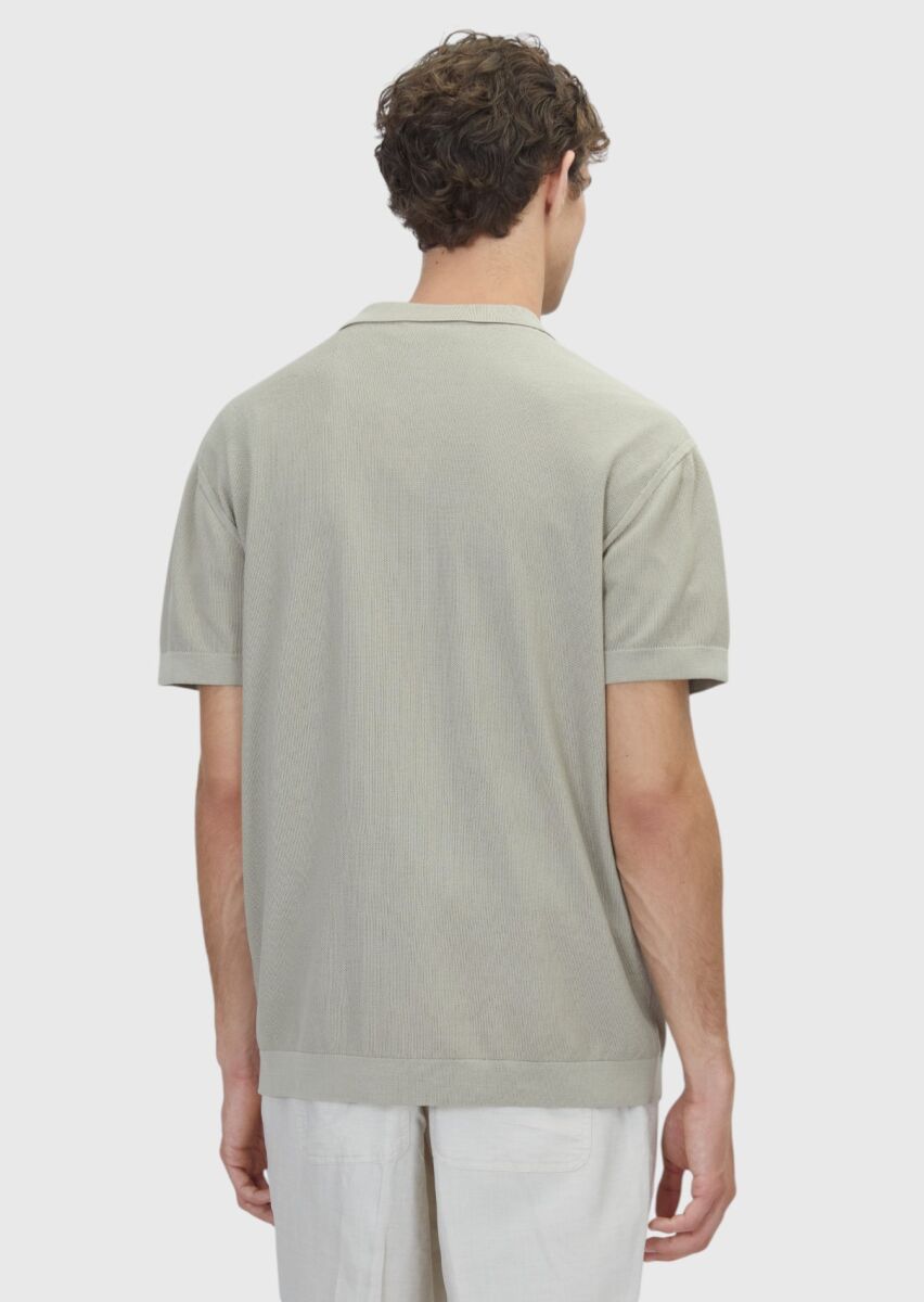 Bej Prinç Örgü İpek Karışımlı Hırka - 5