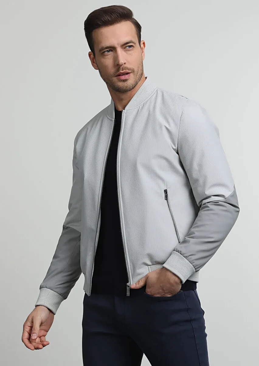 Bej Regular Fit Dik Yaka Casual Dokuma Mont - 1