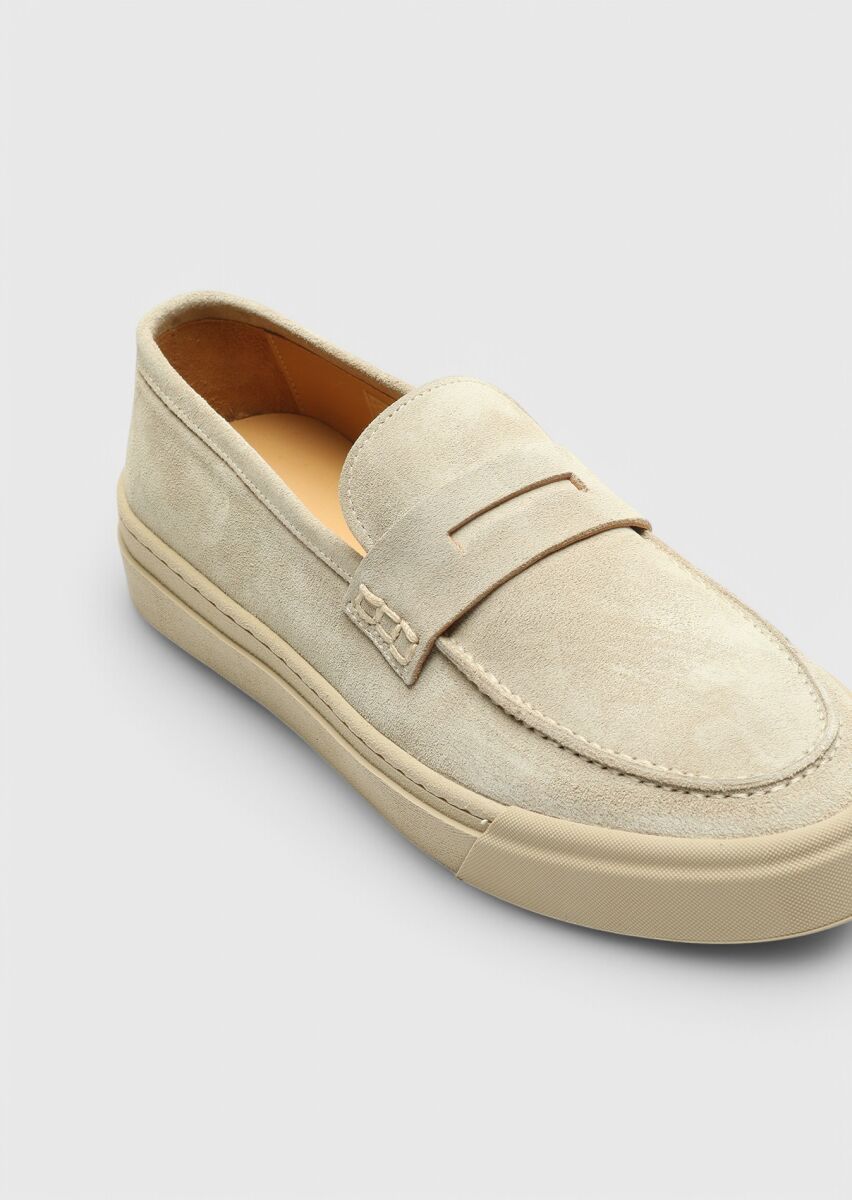 Bej Süet Casual Loafer - 2