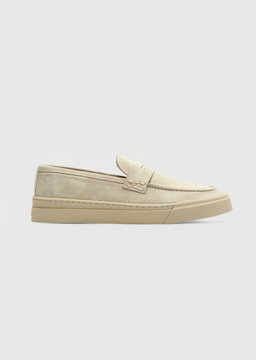 Bej Süet Casual Loafer - 1