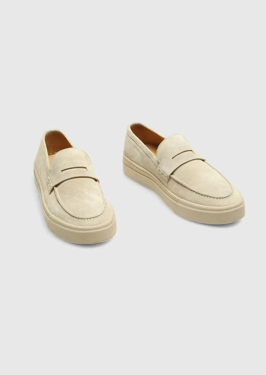Bej Süet Casual Loafer - 3