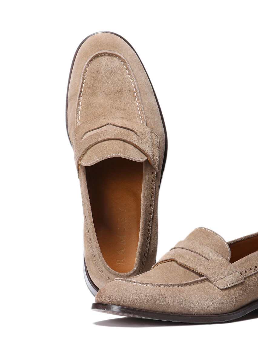 Bej Süet Klasik Loafer - 3