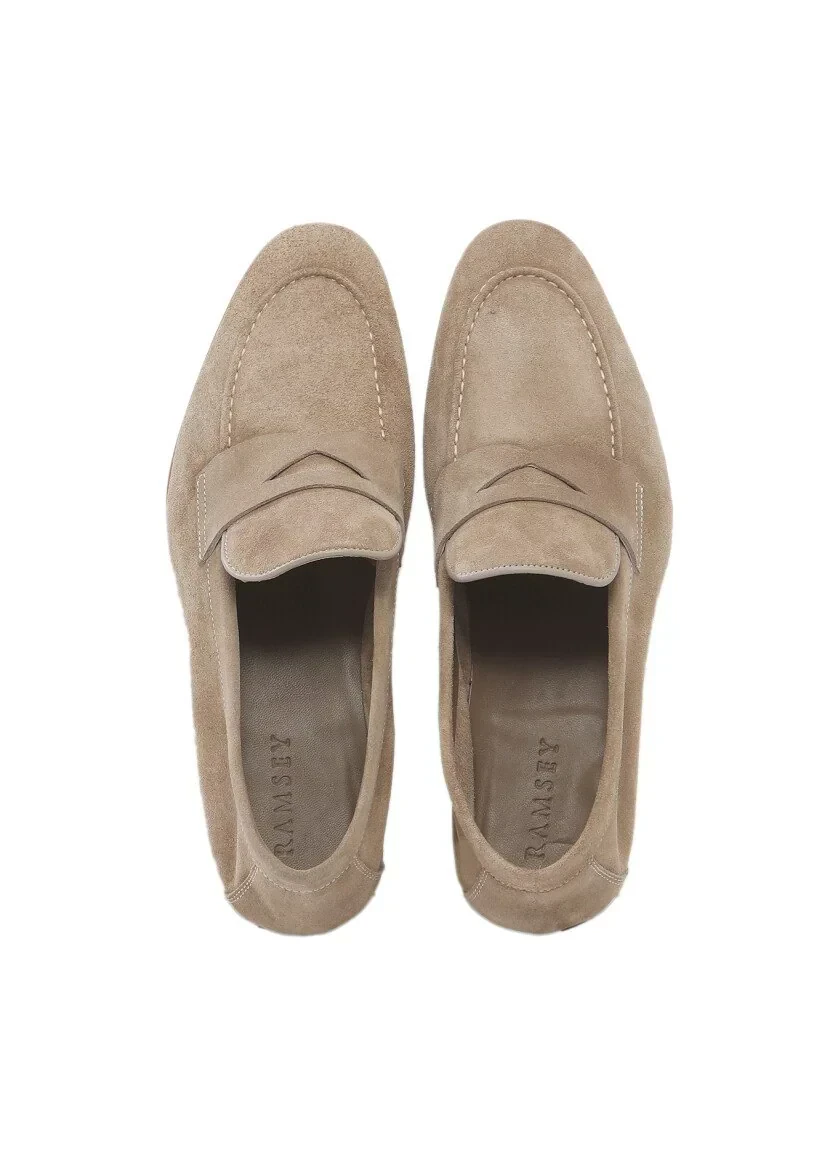 Bej Süet Klasik Loafer - 6