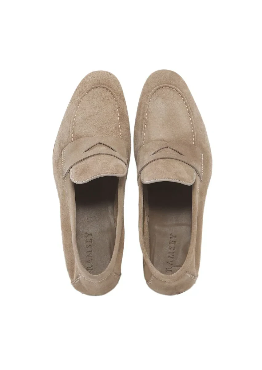Bej Süet Klasik Loafer - 6
