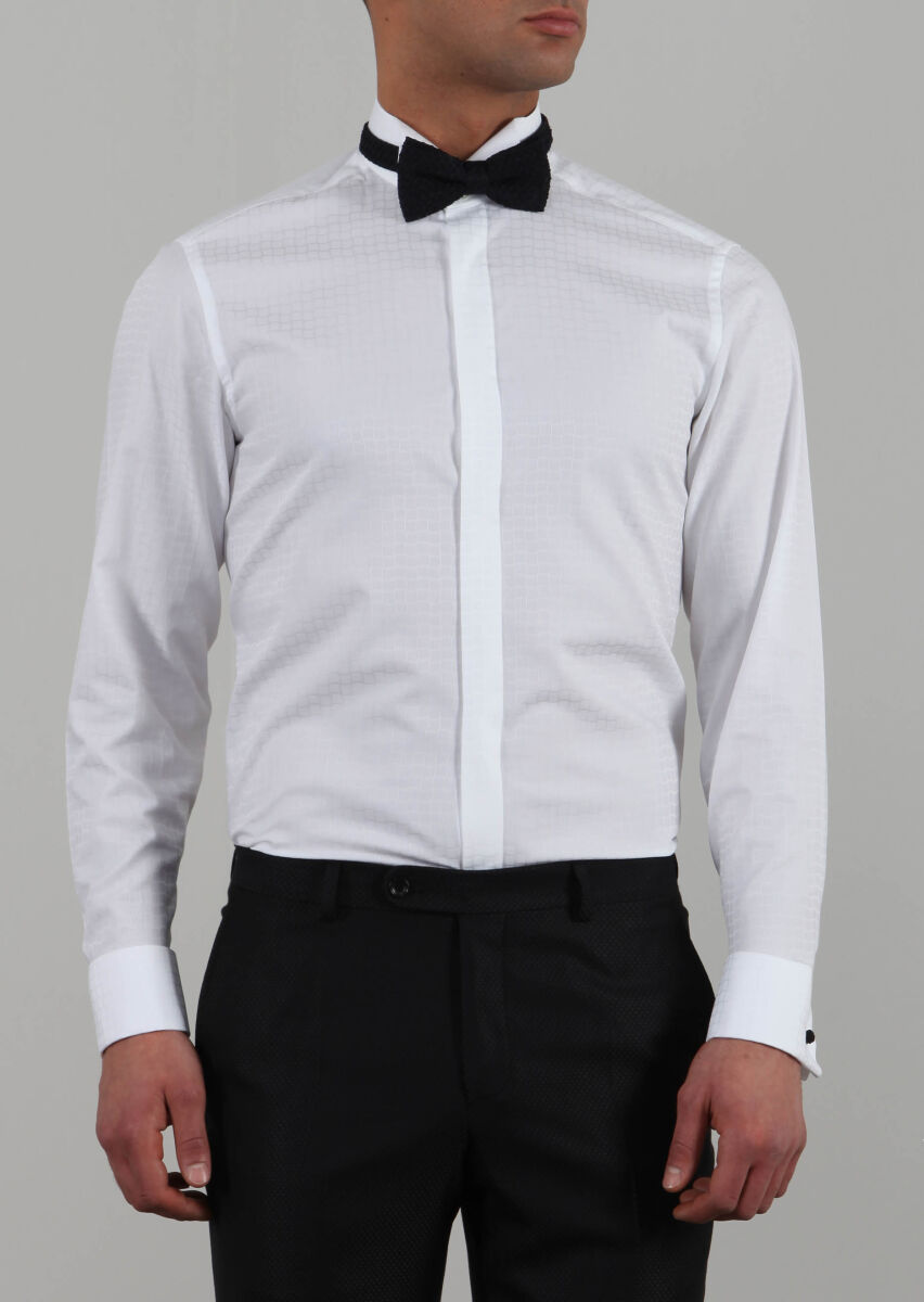 Beyaz %100 Pamuk Gömlek - 1