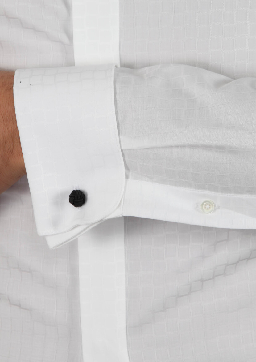 Beyaz %100 Pamuk Gömlek - 4