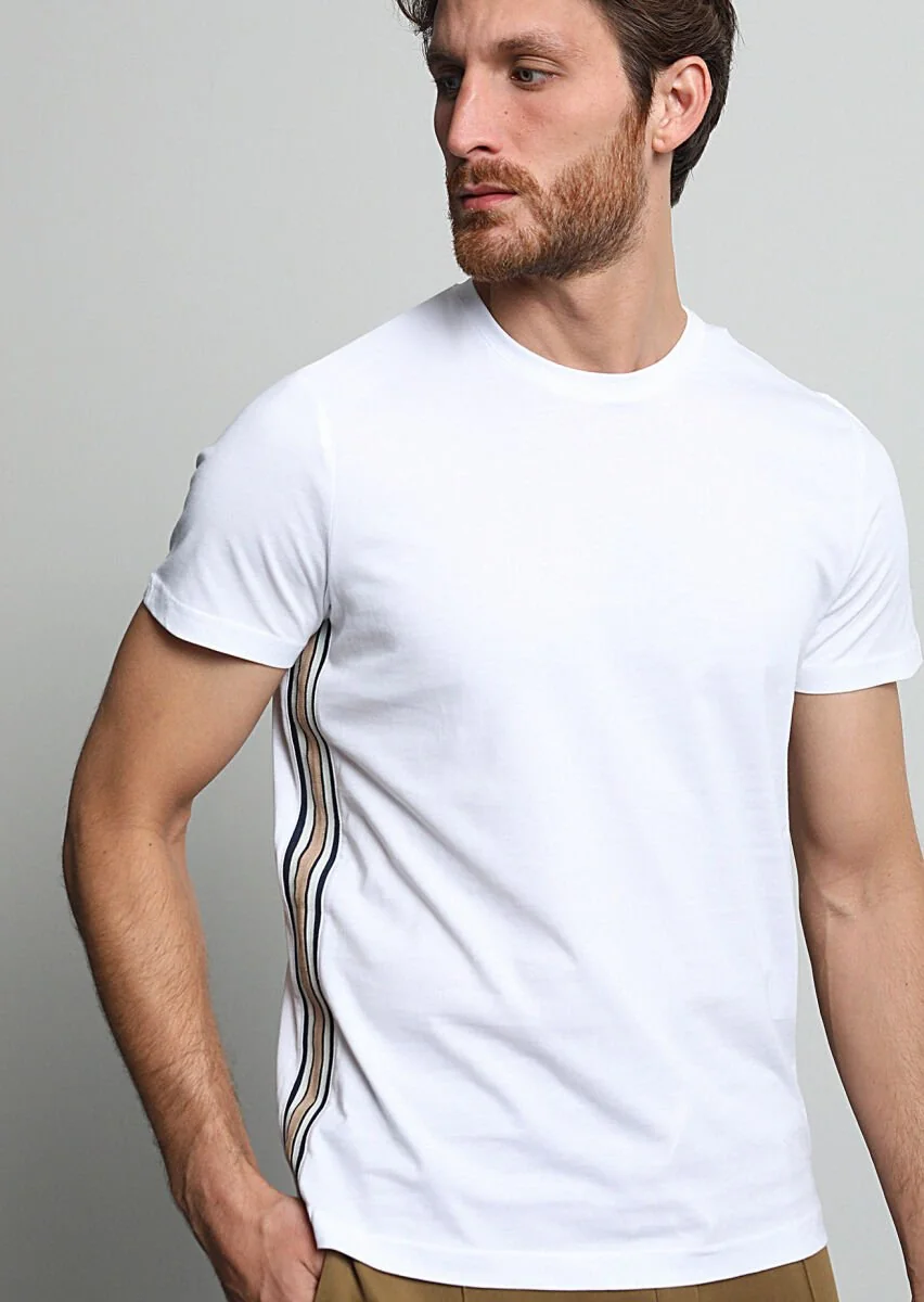 Beyaz %100 Pamuk T-Shirt - 2