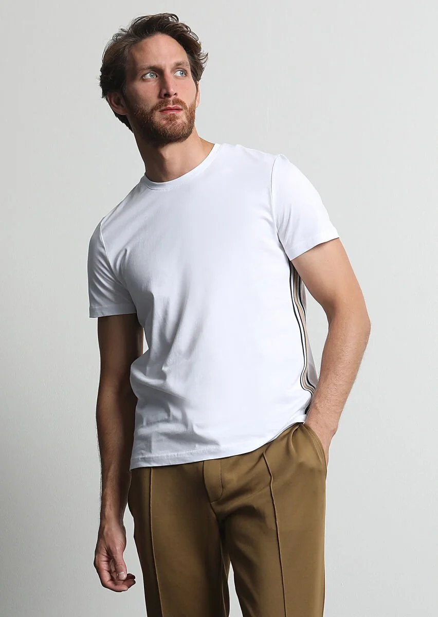Beyaz %100 Pamuk T-Shirt - 3