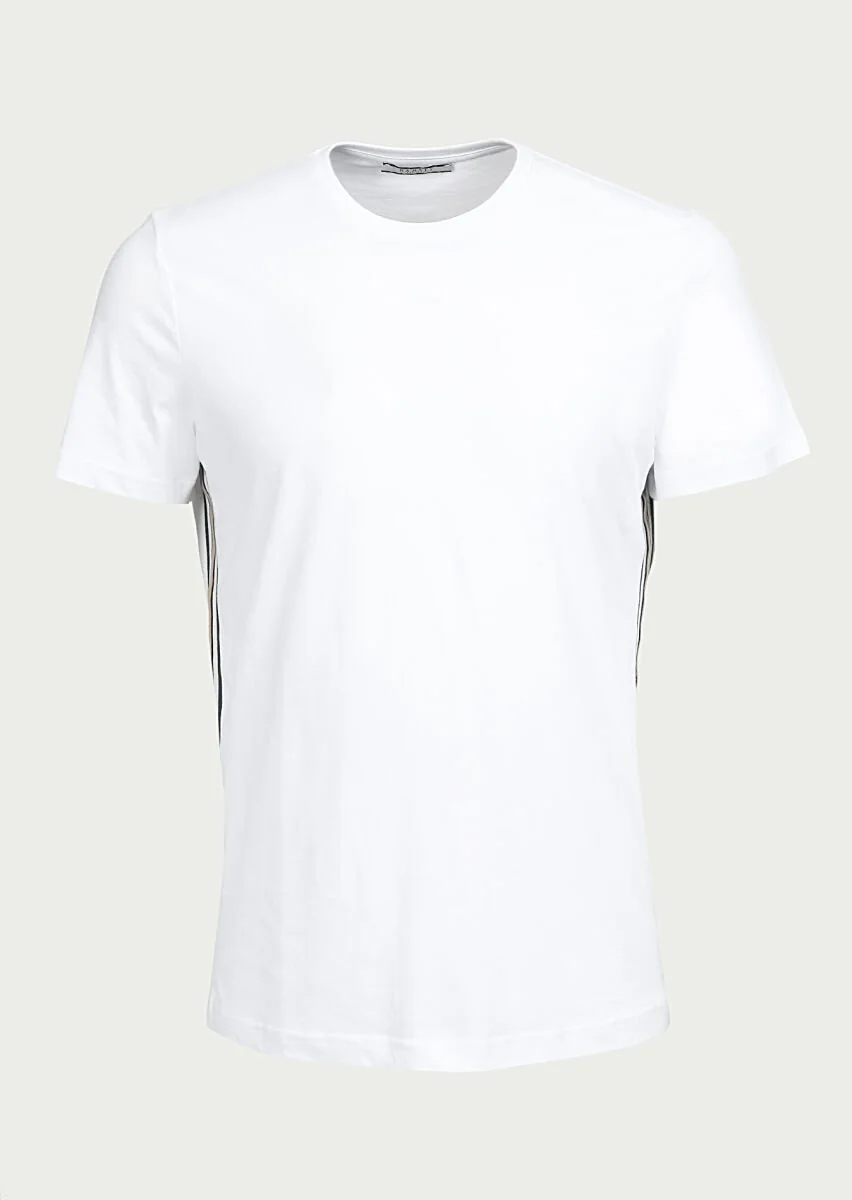 Beyaz %100 Pamuk T-Shirt - 6