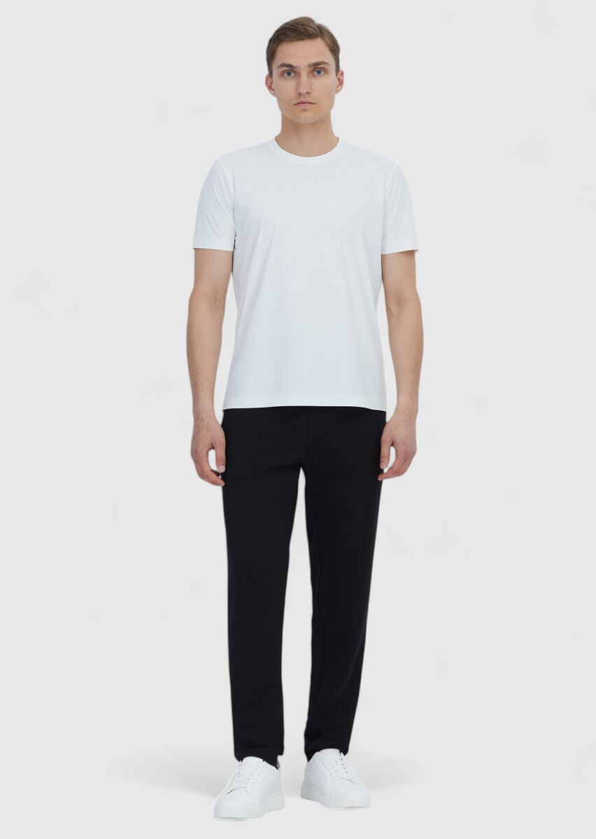 Beyaz Düz T-Shirt - 2