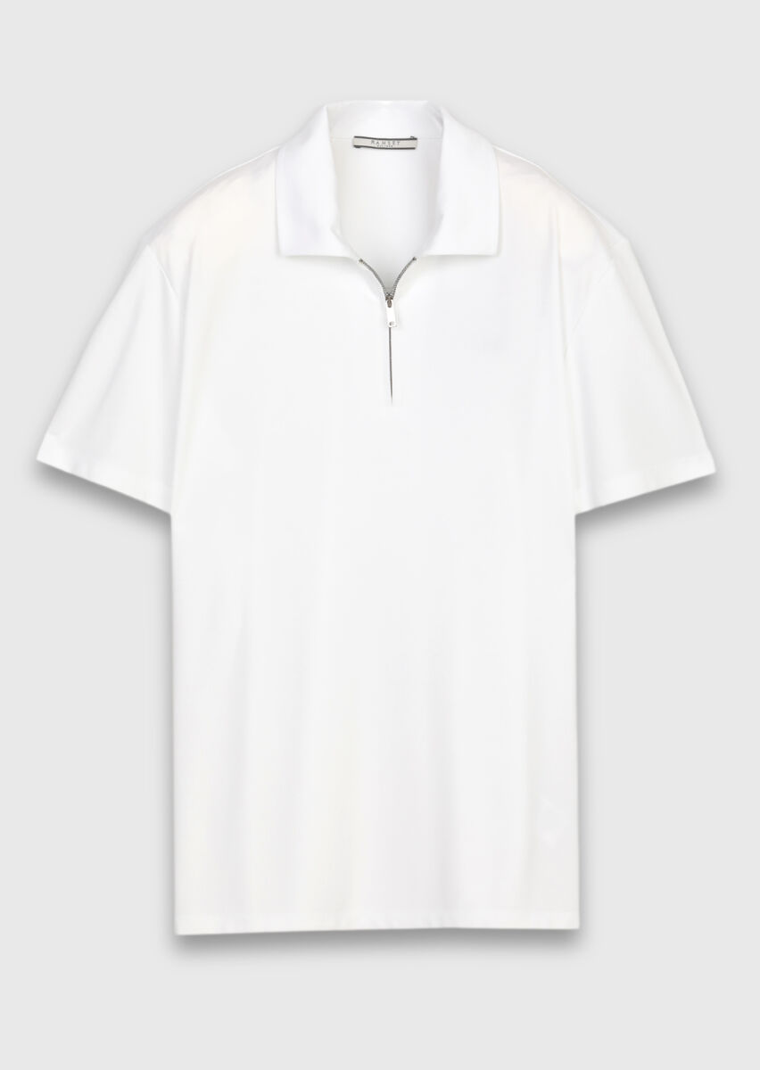 Beyaz Düz T-Shirt - 5