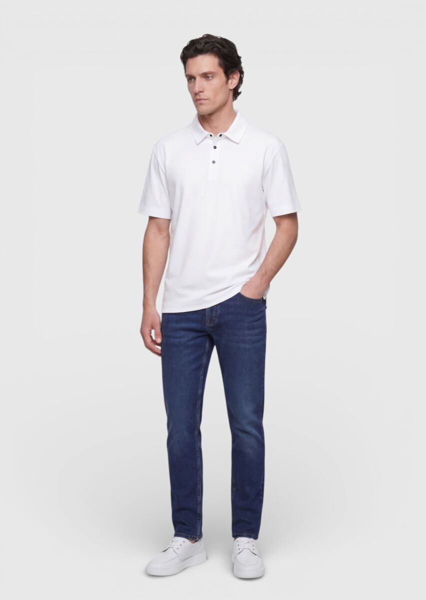 Beyaz Düz T-Shirt - 2