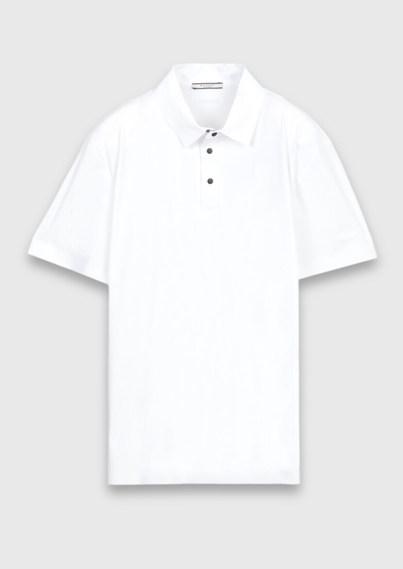 Beyaz Düz T-Shirt - 5