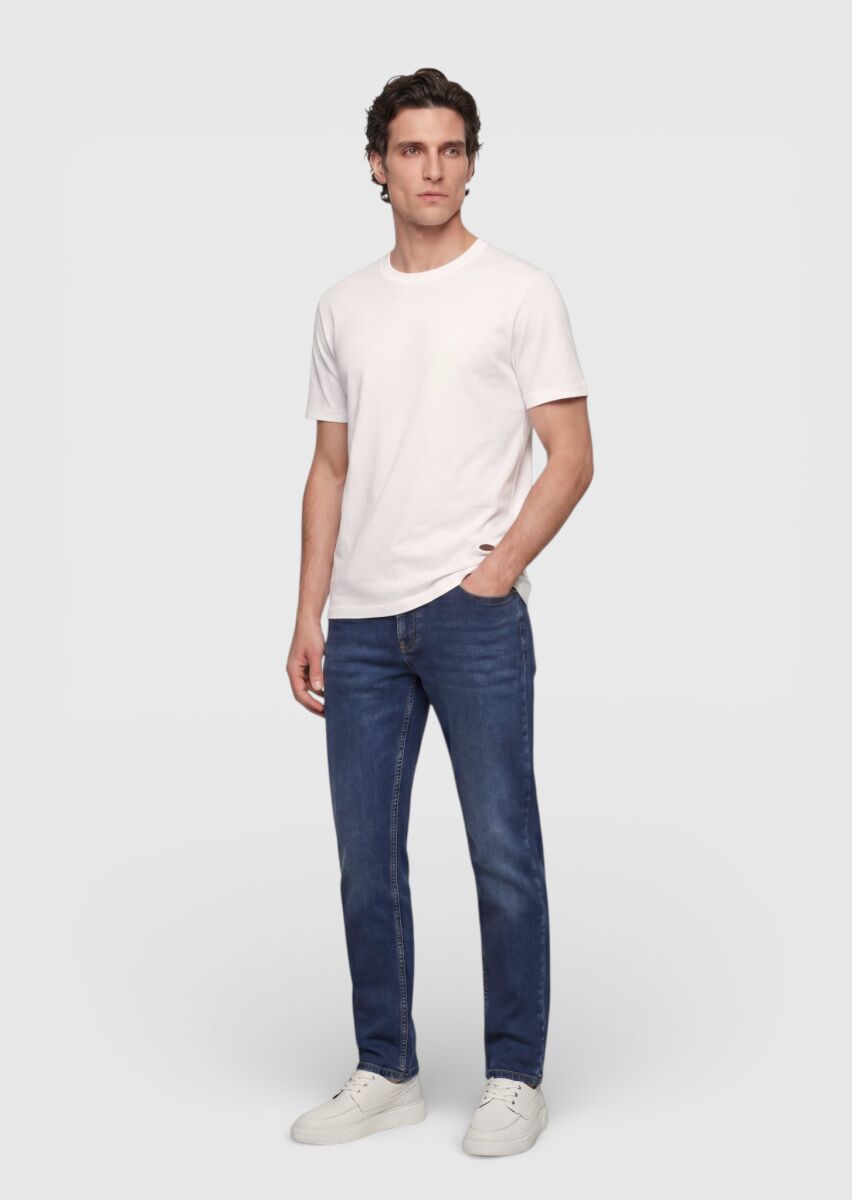 Beyaz Düz T-Shirt - 3