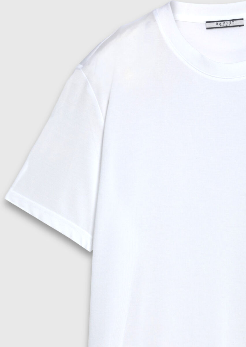 Beyaz Düz T-Shirt - 6