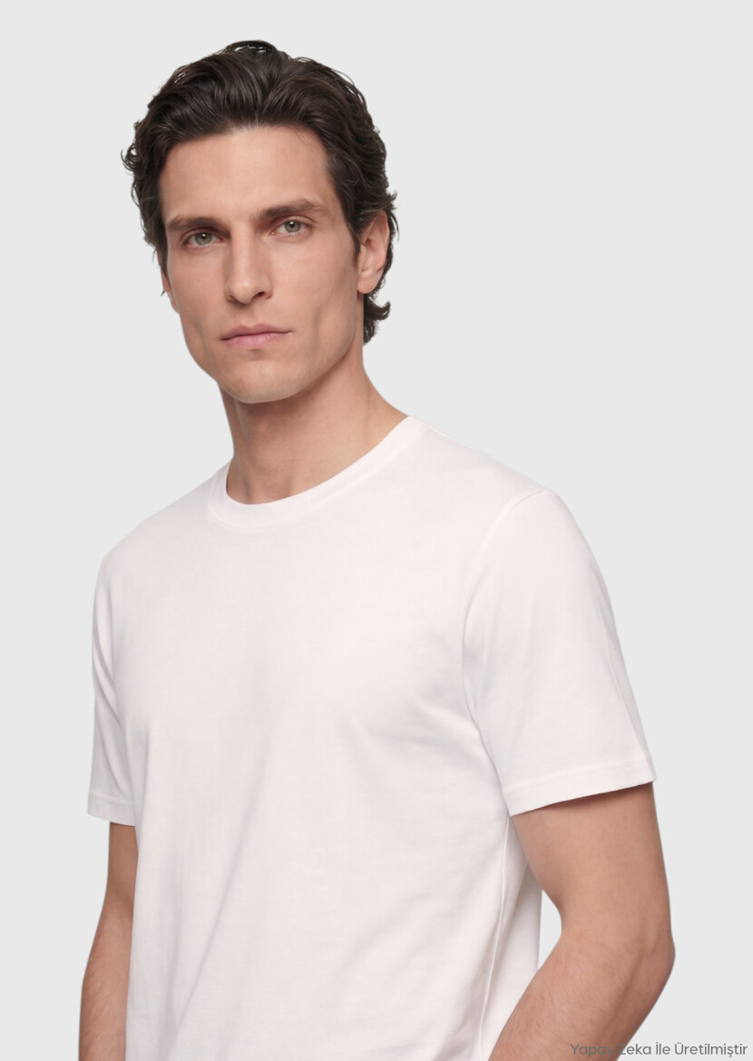 Beyaz Düz T-Shirt - RAMSEY