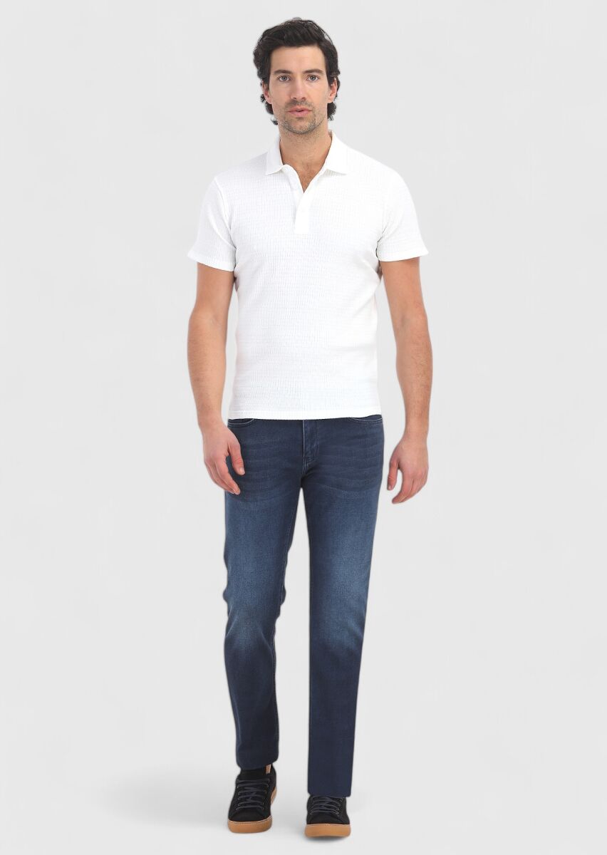 Beyaz Polo Yaka T-Shirt - 1