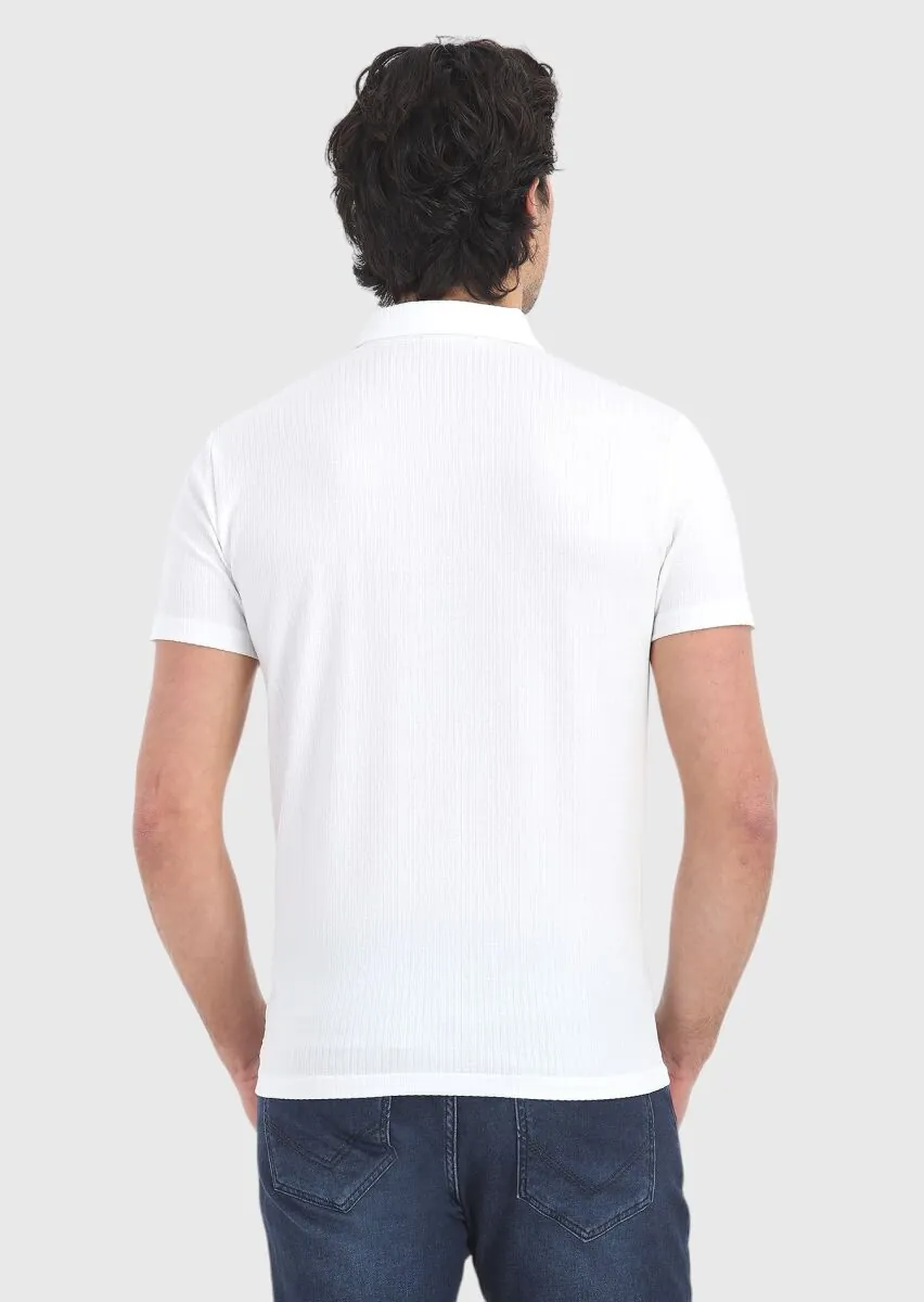 Beyaz Polo Yaka T-Shirt - 4