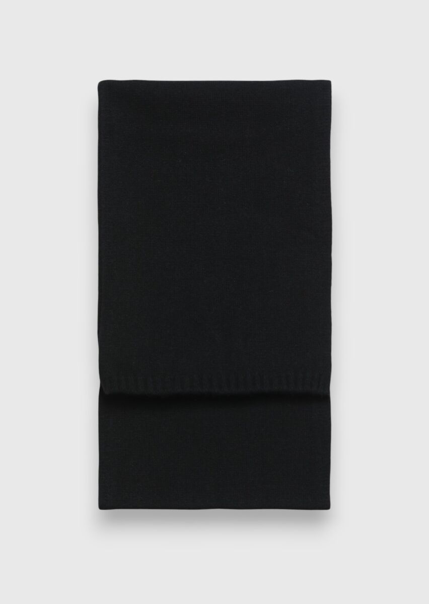 Black %100 Kaşmir Scarf - 1