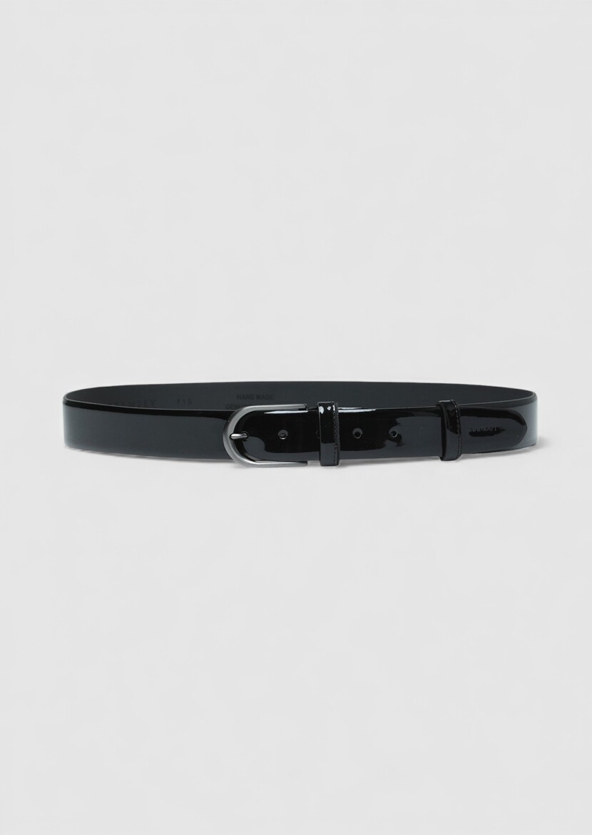 Black %100 Leather Belt - RAMSEY