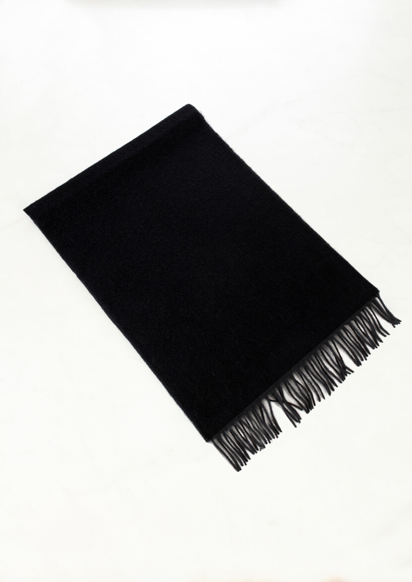 Black %100 Yün Scarf 