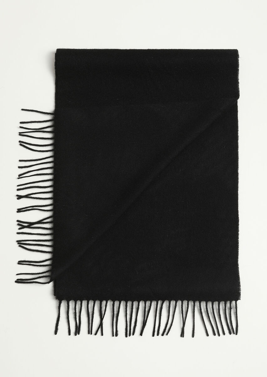 Black %100 Yün Scarf - 1