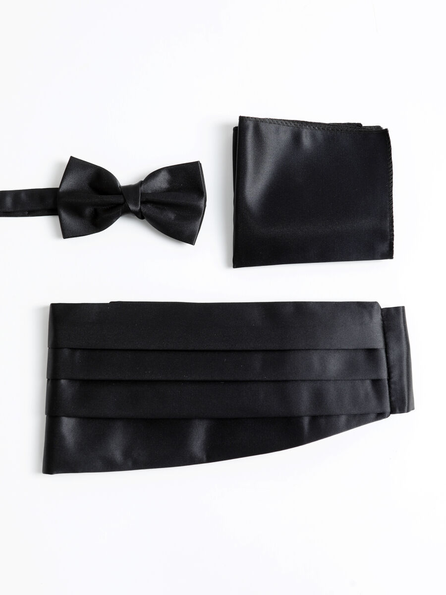 Black Bow Tie Set - 1