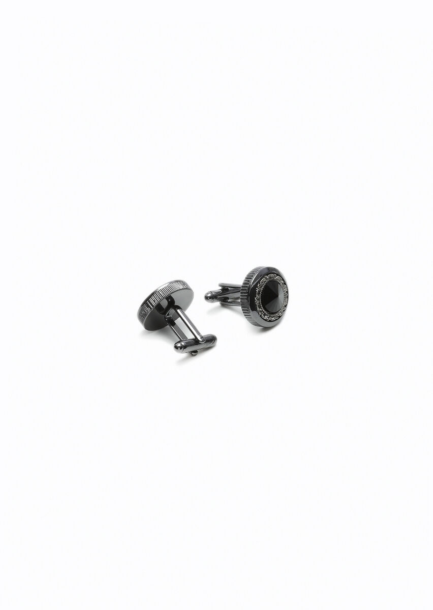 Black Brass Cuff Link - 2