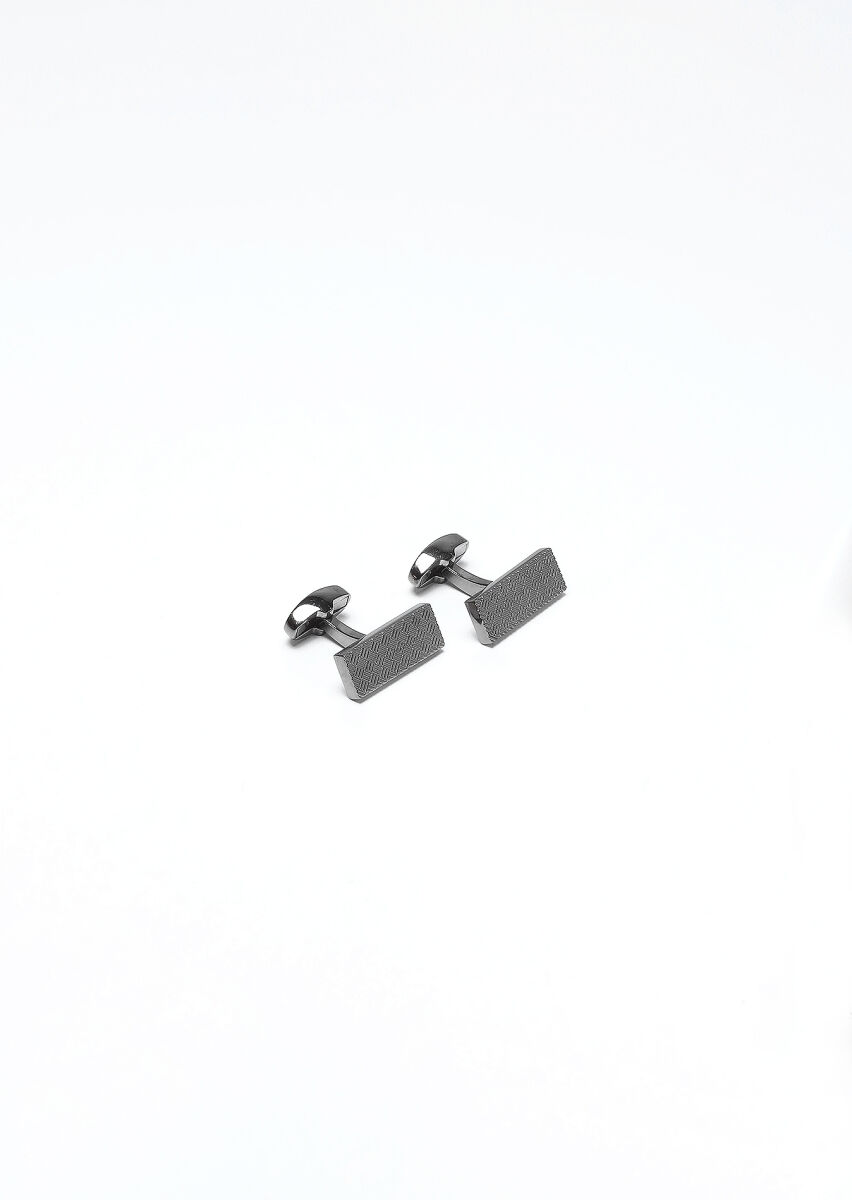 Black Brass Cuff Link - 1